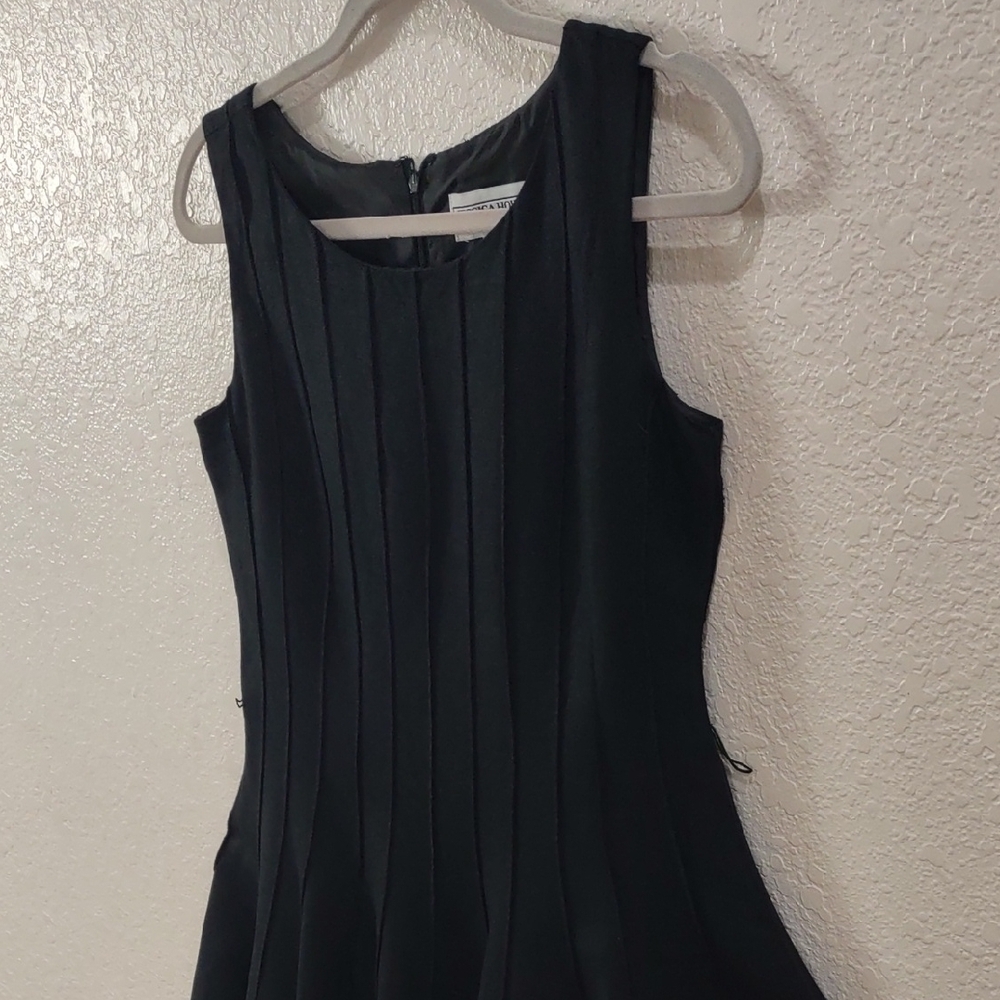JESSICA HOWARD,55%Linen,45%Rayon,Elegant Black Sleeveless Dress - Picture 6 of 17